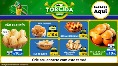 Modelo de TV para TV Horizontal com o tema Torcida para Padaria
