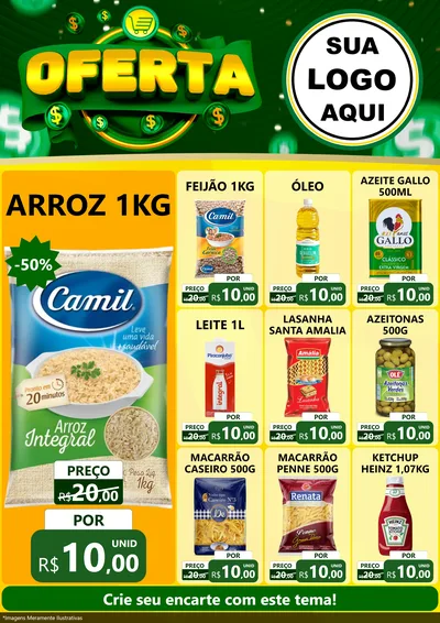 Modelo de Encarte para Encarte A4 Vertical com o tema Oferta para Supermercado