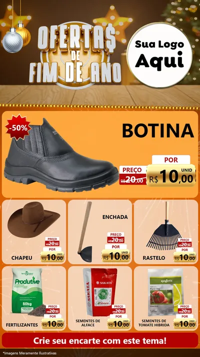 Modelo de Rede Social para Stories com o tema Ofertas de Fim de Ano para Agropecuária