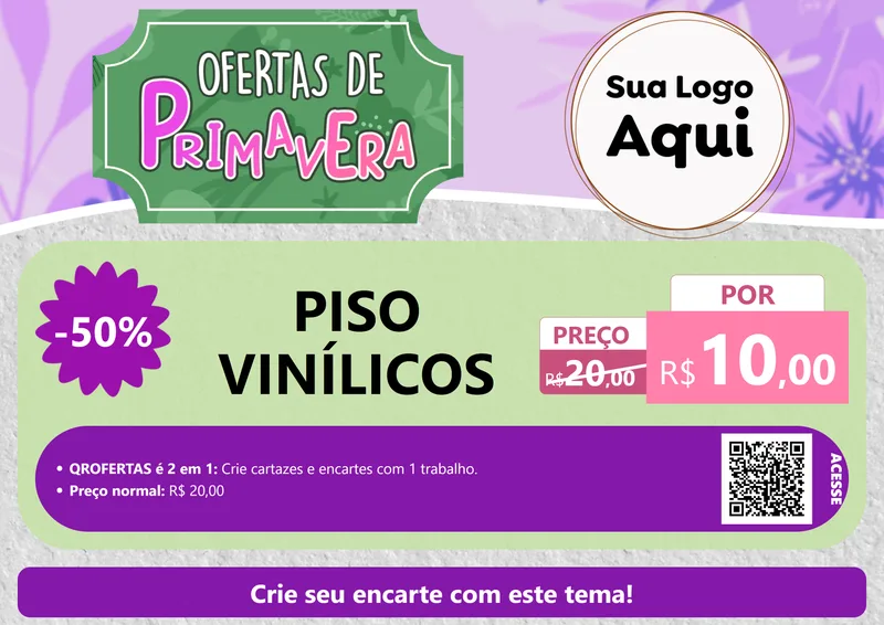 Modelo de Cartaz para Cartaz A4 Horizontal com o tema Ofertas de Primavera para Material para Construção