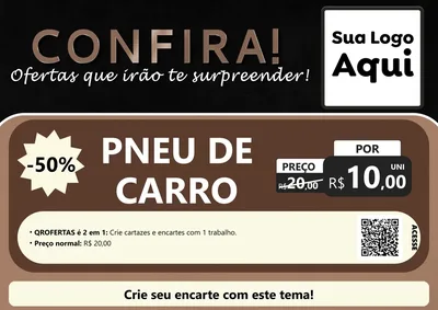 Modelo de Cartaz para Cartaz A4 Horizontal com o tema Confira! Ofertas que irão te surpreender! para Auto peças