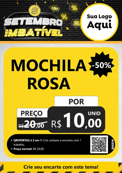 Modelo de Cartaz para Cartaz A4 Vertical com o tema Setembro Imbatível para Papelaria