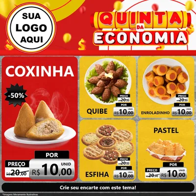 Modelo de Rede Social para Feed Facebook com o tema Quinta da Economia