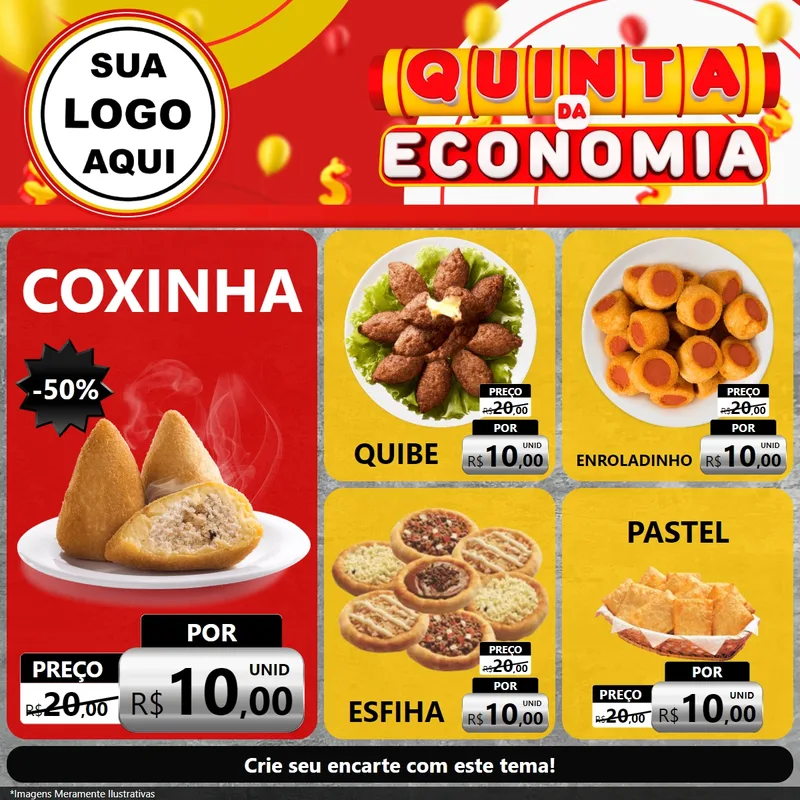 Modelo de Rede Social para Feed Facebook com o tema Quinta da Economia para Salgadaria