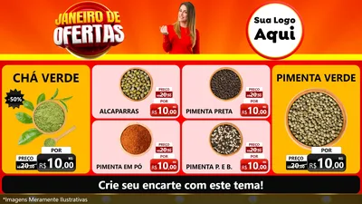 Modelo de TV para TV Horizontal com o tema Janeiro de Ofertas para Produtos Naturais