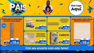 Modelo de TV para TV Horizontal com o tema Dia dos Pais para Pisos e revestimentos