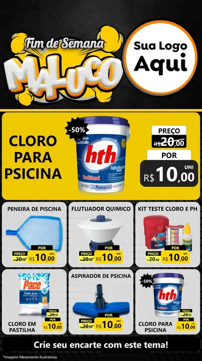 Modelo de Rede Social para Stories com o tema Fim de Semana Maluco para Produtos para Piscina