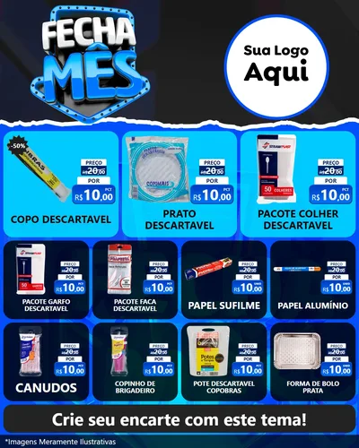 Modelo de Rede Social para Feed Instagram com o tema Fecha Mês para Embalagens