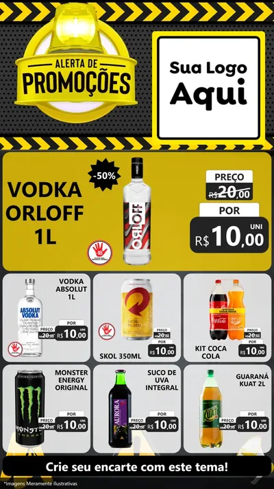 Modelo de Rede Social para Stories com o tema Alerta de Promoções para Distribuidora de bebidas
