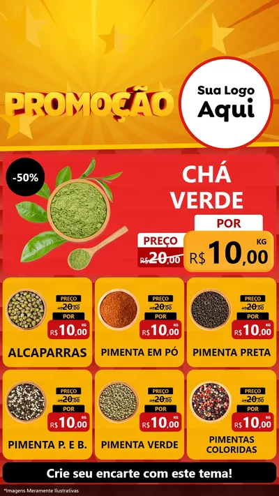 Modelo de Rede Social para Stories com o tema Promoção para Produtos Naturais