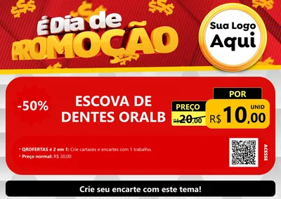 Modelo de Cartaz para Cartaz A4 Horizontal com o tema É Dia De Promoção para Higiene Pessoal