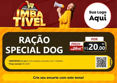 Modelo de Cartaz para Cartaz A4 Horizontal com o tema Fim de Semana Imbatível para Pet Shop
