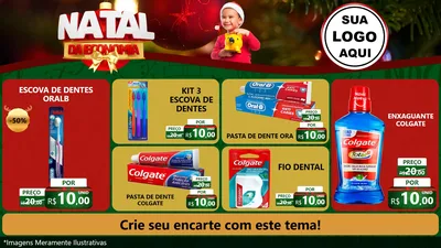 Modelo de TV para TV Horizontal com o tema Natal da Economia para Higiene Pessoal