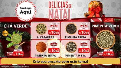 Modelo de TV para TV Horizontal com o tema Delícias de Natal para Produtos Naturais
