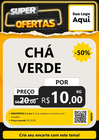 Modelo de Cartaz para Cartaz A4 Vertical com o tema Super Ofertas para Produtos Naturais