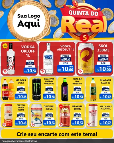 Modelo de Rede Social para Feed Instagram com o tema Quinta do Real para Distribuidora de bebidas