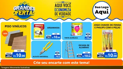 Modelo de TV para TV Horizontal com o tema Grandes Ofertas para Material para Construção
