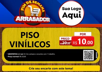 Modelo de Cartaz para Cartaz A4 Horizontal com o tema Fim De Semana Arrasador para Material para Construção