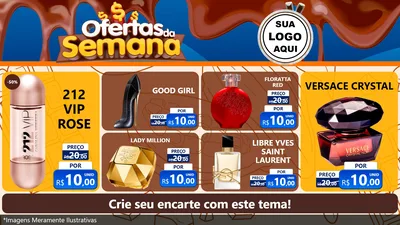 Modelo de TV para TV Horizontal com o tema Ofertas da Semana - Páscoa para Perfumes