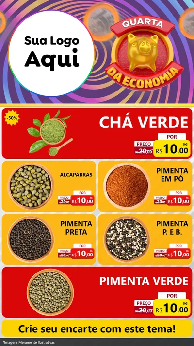 Modelo de TV para TV Vertical com o tema Quarta da Economia para Produtos Naturais