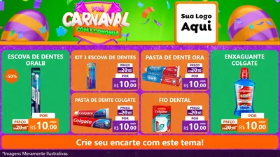 Modelo de TV para TV Horizontal com o tema Pré-Carnaval Com Economia para Higiene Pessoal