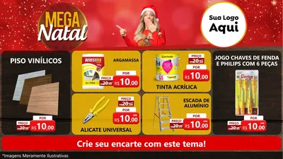 Modelo de TV para TV Horizontal com o tema Mega Natal para Material para Construção