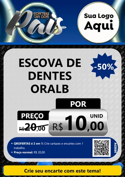 Modelo de Cartaz para Cartaz A4 Vertical com o tema Sorteio Dia Dos Pais para Higiene Pessoal