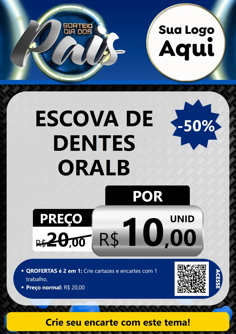 Modelo de Cartaz para Cartaz A4 Vertical com o tema Sorteio Dia Dos Pais para Higiene Pessoal