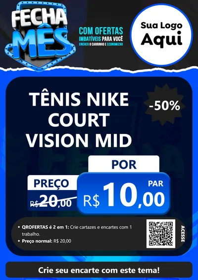 Modelo de Cartaz para Cartaz A4 Vertical com o tema Fecha Mês para Calçados