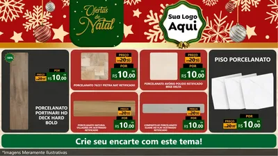 Modelo de TV para TV Horizontal com o tema Natal de Ofertas para Pisos e revestimentos
