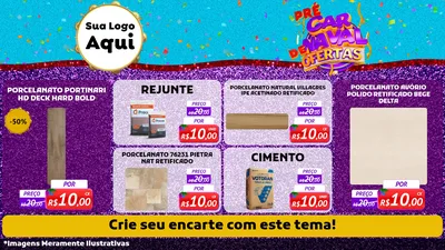 Modelo de TV para TV Horizontal com o tema Pré Carnaval de Ofertas para Pisos e revestimentos
