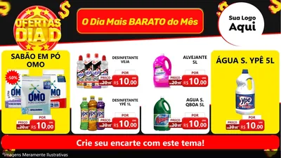 Modelo de TV para TV Horizontal com o tema Dia D para Produtos de Limpeza