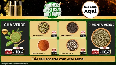Modelo de TV para TV Horizontal com o tema Grandes Ofertas de Ano Novo para Produtos Naturais
