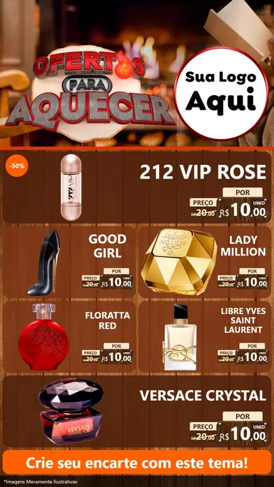 Modelo de TV para TV Vertical com o tema Ofertas Para Aquecer para Perfumes