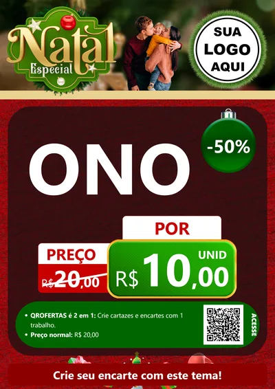 Modelo de Cartaz para Cartaz A4 Vertical com o tema Natal Especial para Óticas