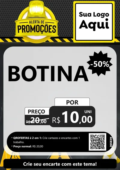 Modelo de Cartaz para Cartaz A4 Vertical com o tema Alerta de Promoções para Agropecuária