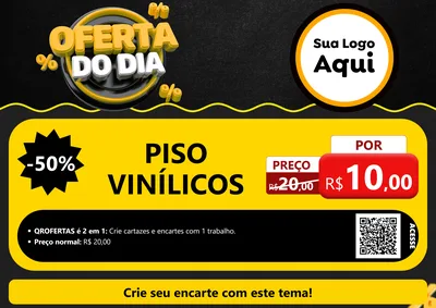 Modelo de Cartaz para Cartaz A4 Horizontal com o tema Oferta Do Dia para Material para Construção