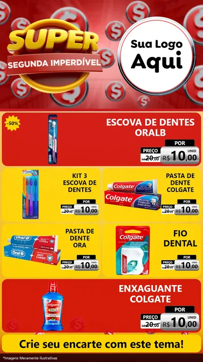 Modelo de TV para TV Vertical com o tema Super Segunda Imperdível para Higiene Pessoal