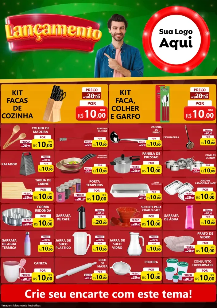 Modelo de Encarte para Encarte A4 Vertical com o tema Lançamento para Utilidades Domésticas