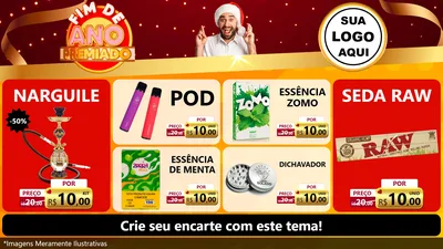 Modelo de TV para TV Horizontal com o tema Fim de Ano Premiado para Tabacaria