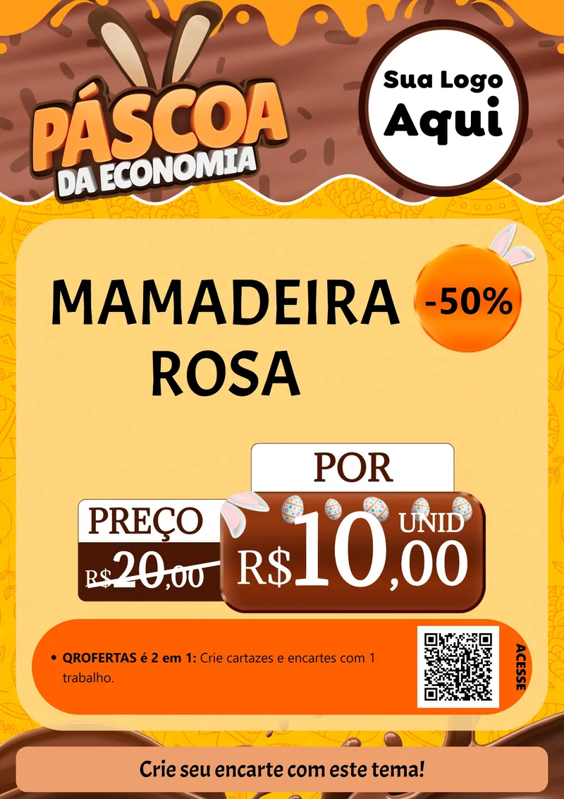 Modelo de Cartaz para Cartaz A4 Vertical com o tema Páscoa da Economia para Bebês