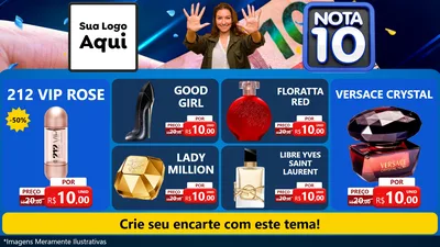 Modelo de TV para TV Horizontal com o tema Nota 10 para Perfumes