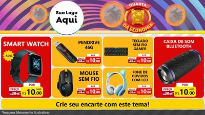 Modelo de TV para TV Horizontal com o tema Quarta da Economia para Informática
