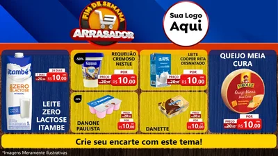 Modelo de TV para TV Horizontal com o tema Fim De Semana Arrasador para Frios e Laticínios