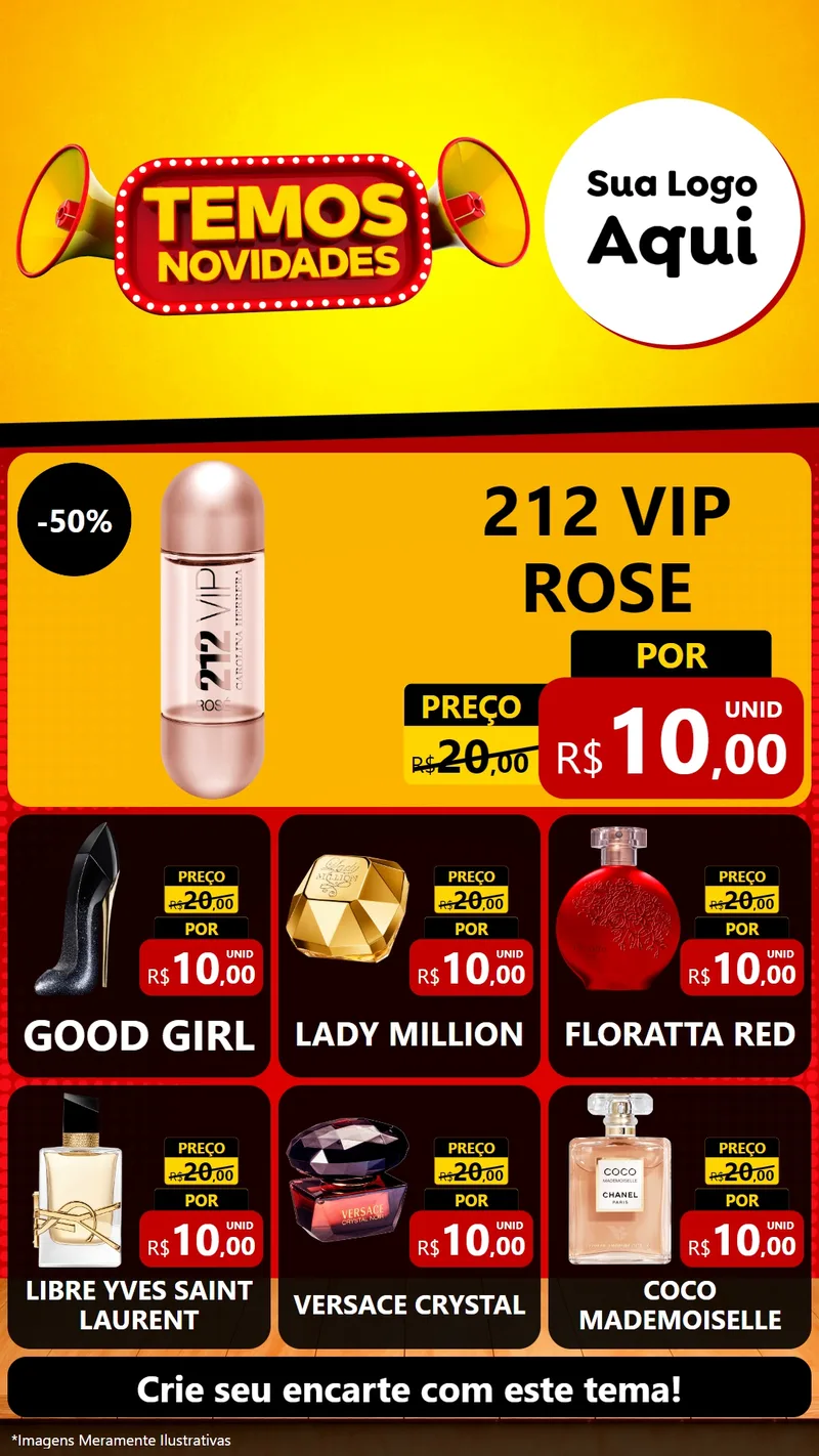 Modelo de Rede Social para Stories com o tema Temos Novidades para Perfumes
