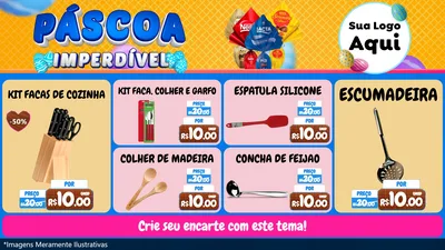 Modelo de TV para TV Horizontal com o tema Páscoa Imperdível para Utilidades Domésticas