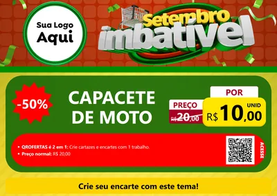 Modelo de Cartaz para Cartaz A4 Horizontal com o tema Setembro Imbatível para Moto peças