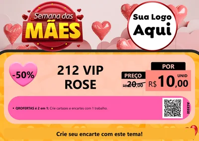 Modelo de Cartaz para Cartaz A4 Horizontal com o tema Semana das Mães para Perfumes