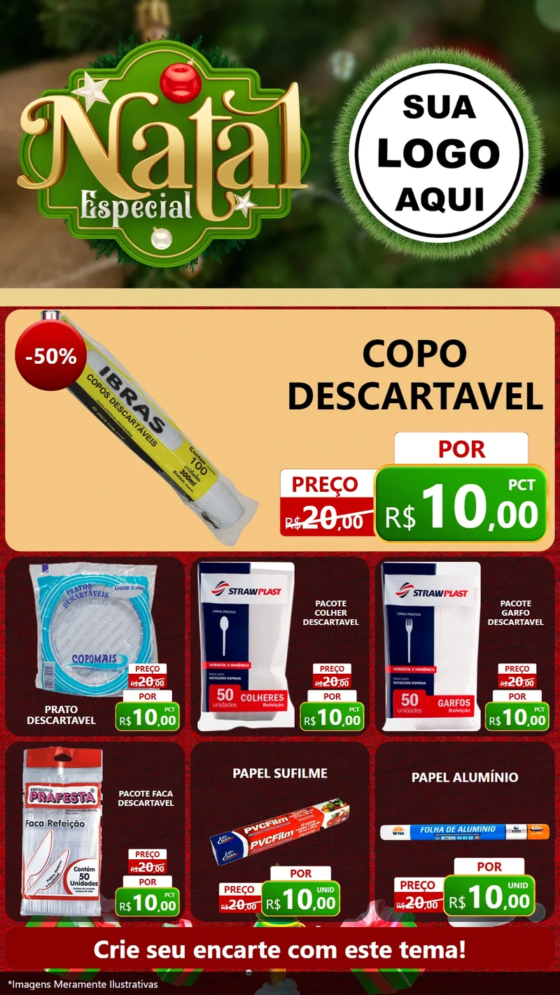 Modelo de Rede Social para Stories com o tema Natal Especial para Embalagens