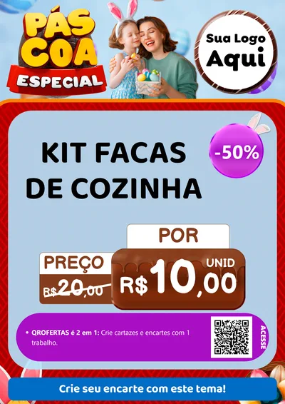 Modelo de Cartaz para Cartaz A4 Vertical com o tema Páscoa Especial para Utilidades Domésticas